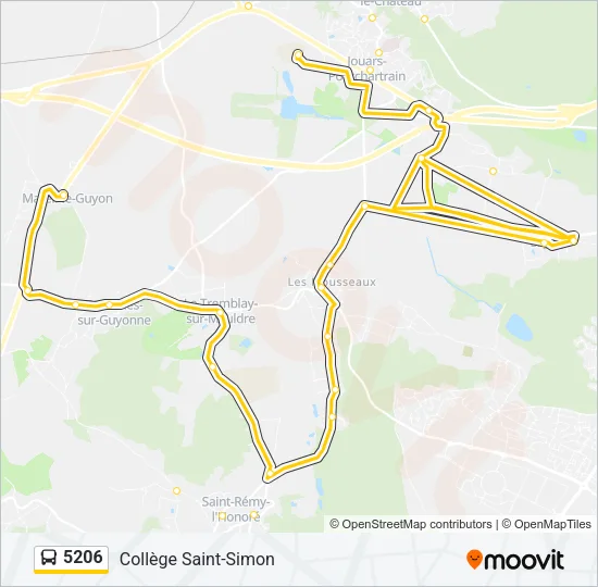 5206 Bus Line Map