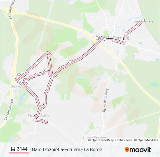 3144 Bus Line Map