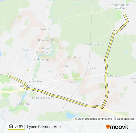3109 Bus Line Map