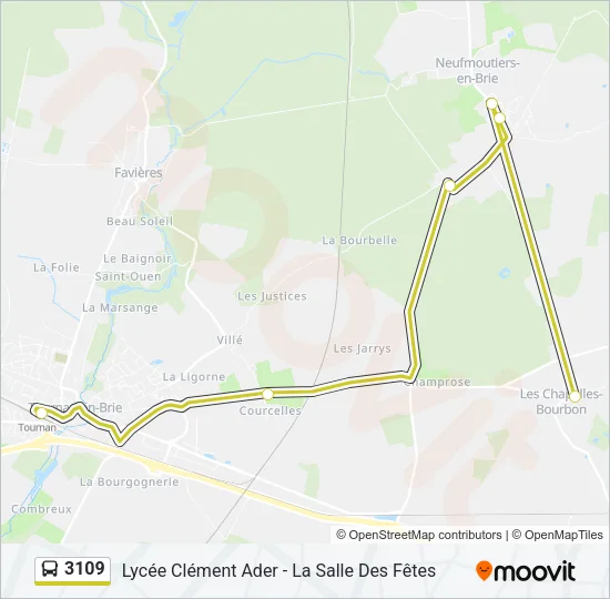 3109 Bus Line Map