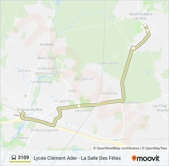 3109 Bus Line Map