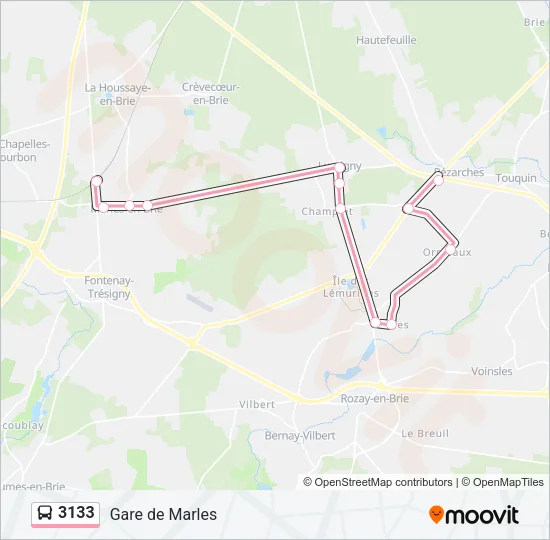 3133 Bus Line Map