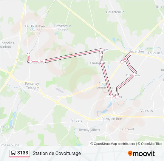 3133 Bus Line Map