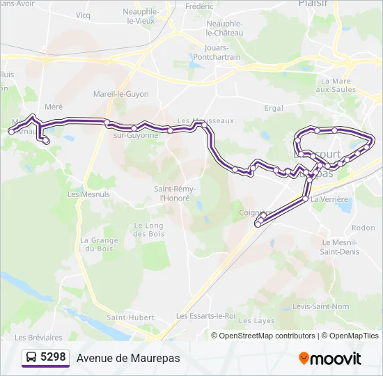 5298 Bus Line Map