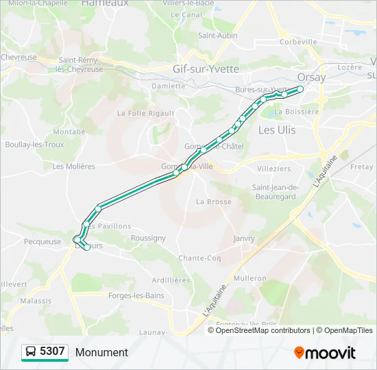 5307 Bus Line Map