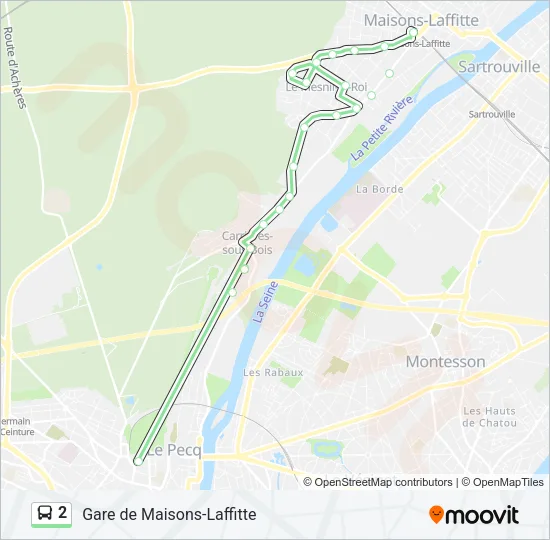 2 Bus Line Map
