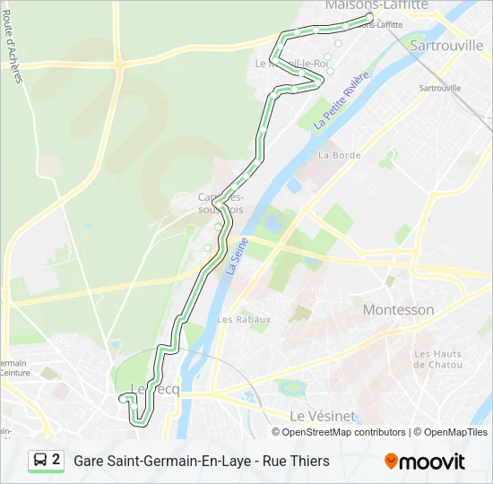 2 Bus Line Map