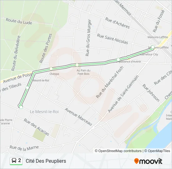 2 Bus Line Map