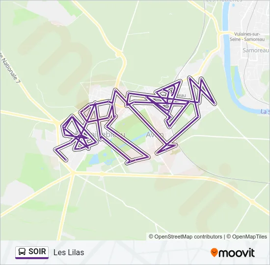 SOIR Bus Line Map