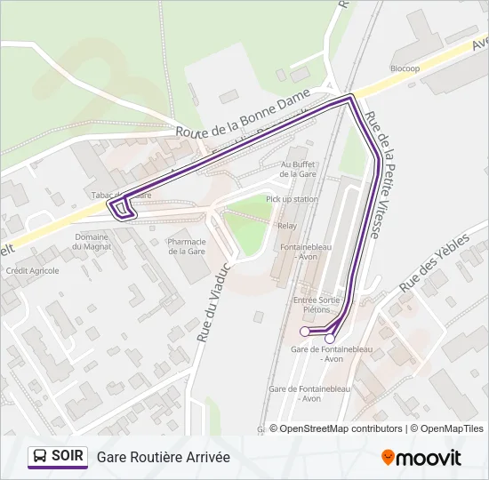 SOIR Bus Line Map