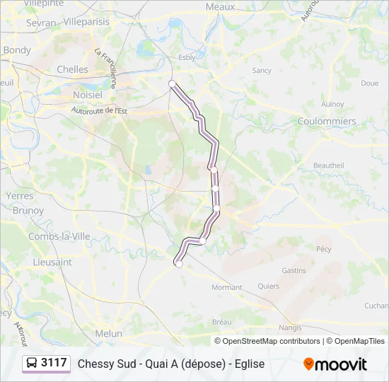 3117 Bus Line Map