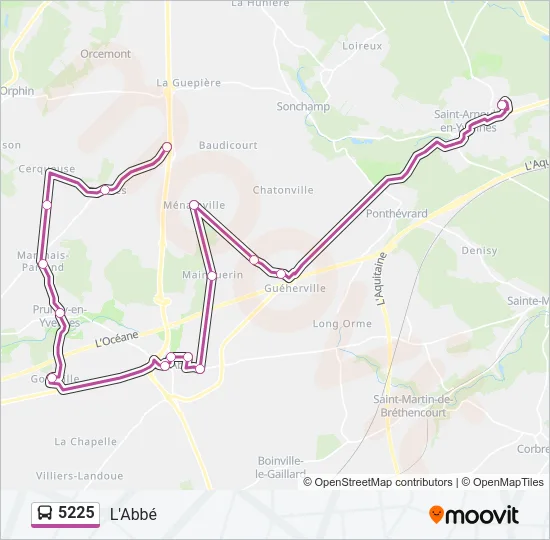 5225 Bus Line Map