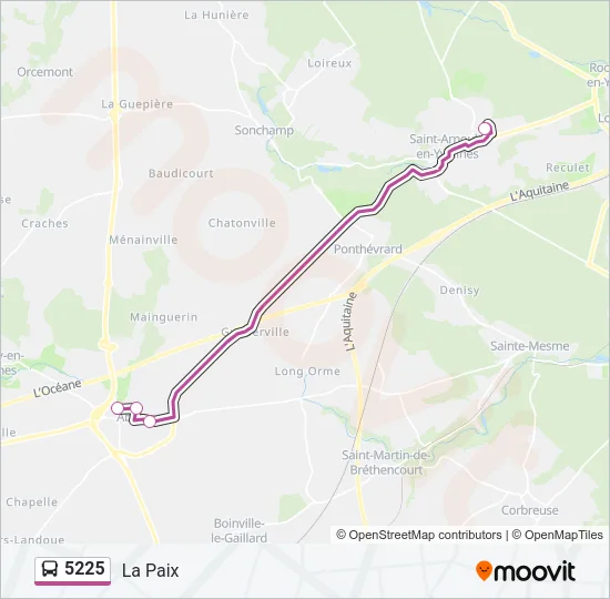 5225 Bus Line Map