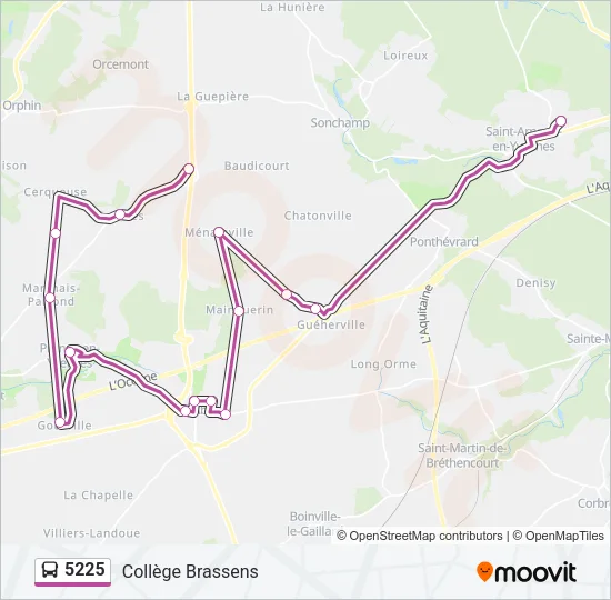 5225 Bus Line Map