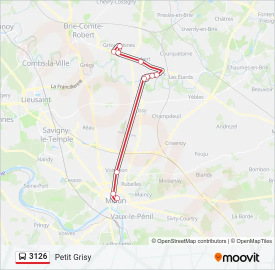 3126 Bus Line Map
