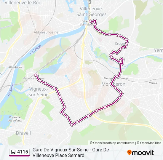 4115 Bus Line Map
