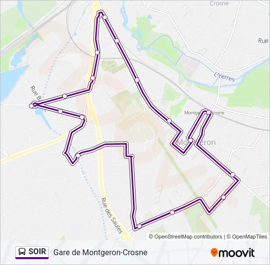 SOIR Bus Line Map