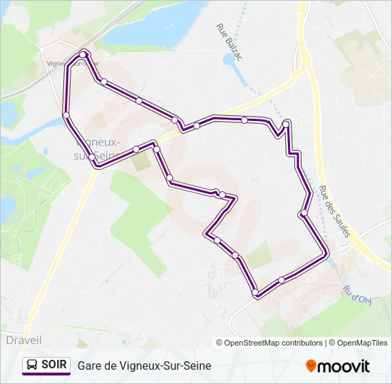 SOIR Bus Line Map