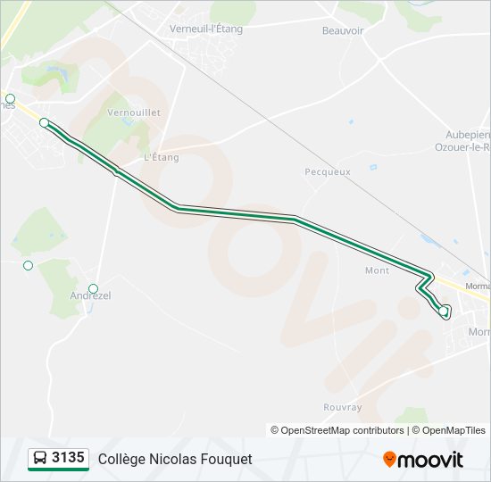 3135 Bus Line Map