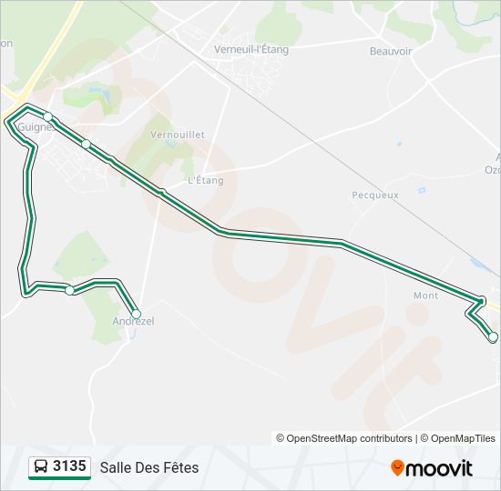 3135 Bus Line Map