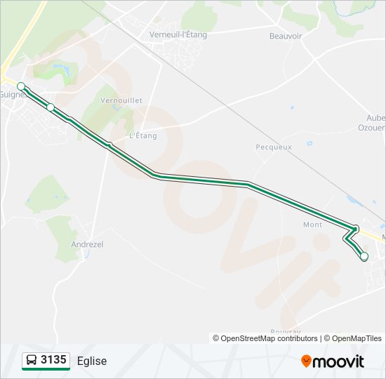 3135 Bus Line Map