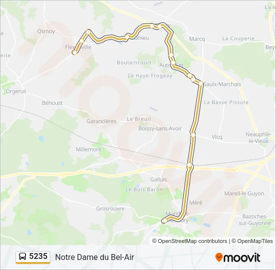 5235 Bus Line Map