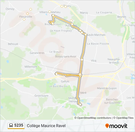 5235 Bus Line Map