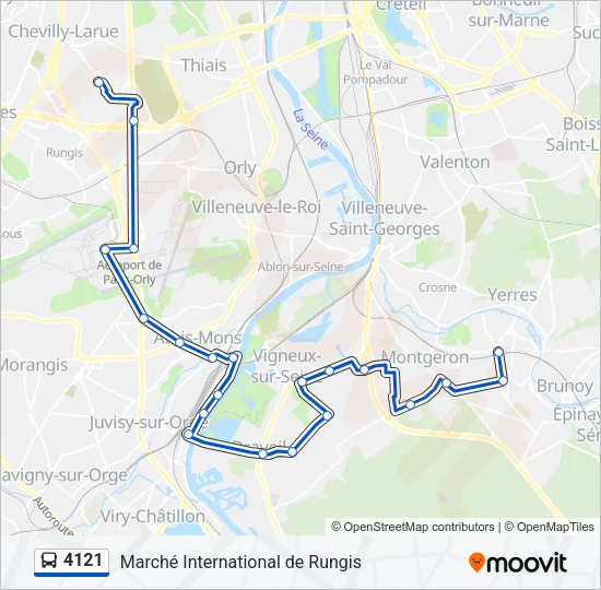 4121 Bus Line Map