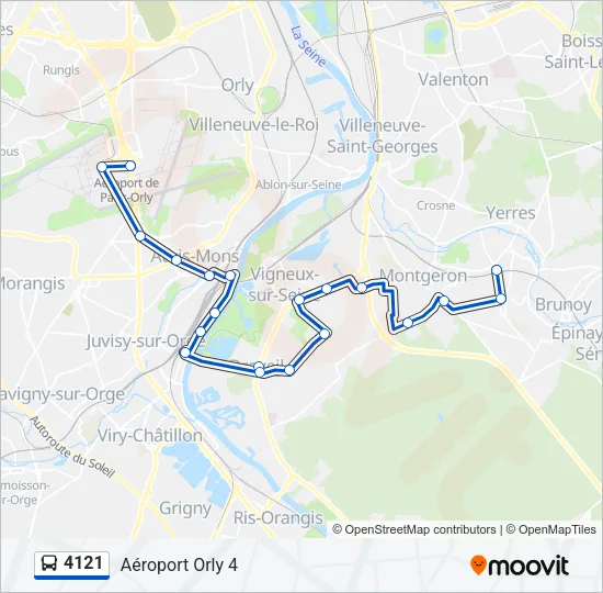 4121 Bus Line Map