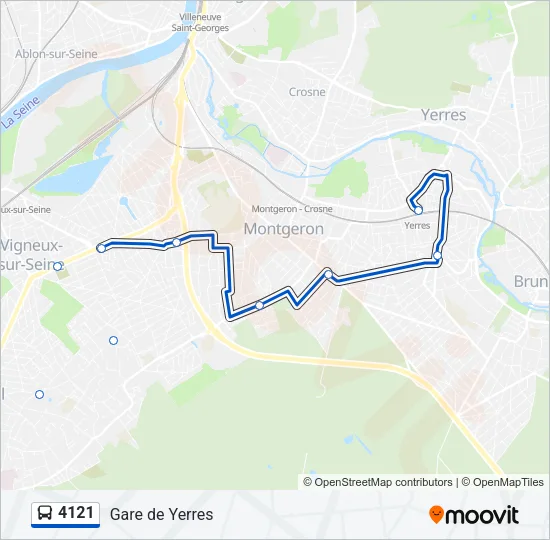 4121 Bus Line Map