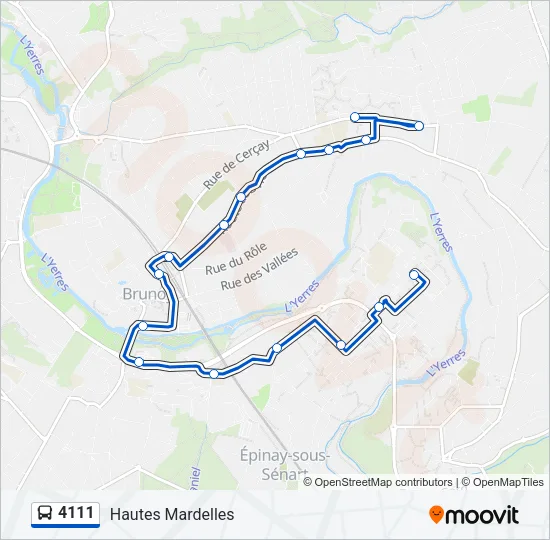 4111 Bus Line Map