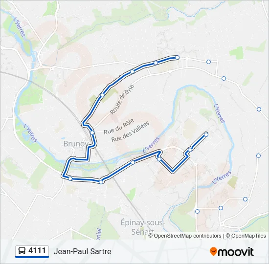 4111 Bus Line Map