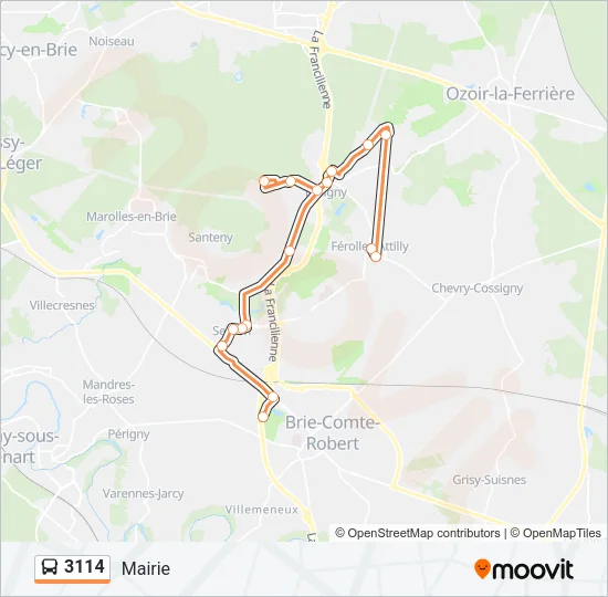 3114 Bus Line Map