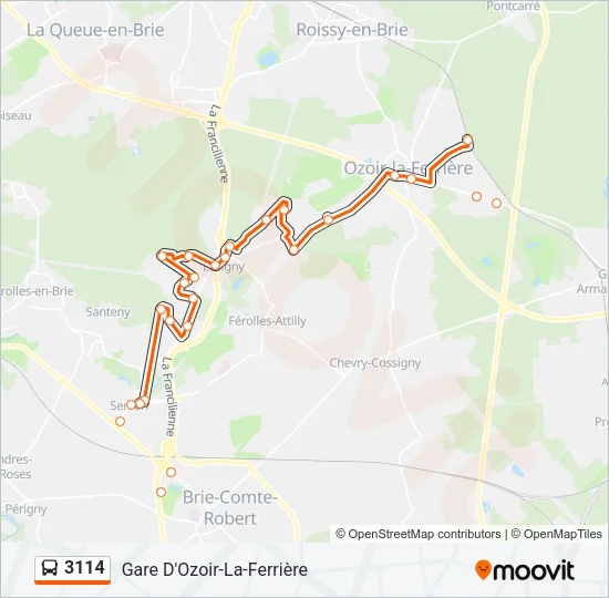 3114 Bus Line Map