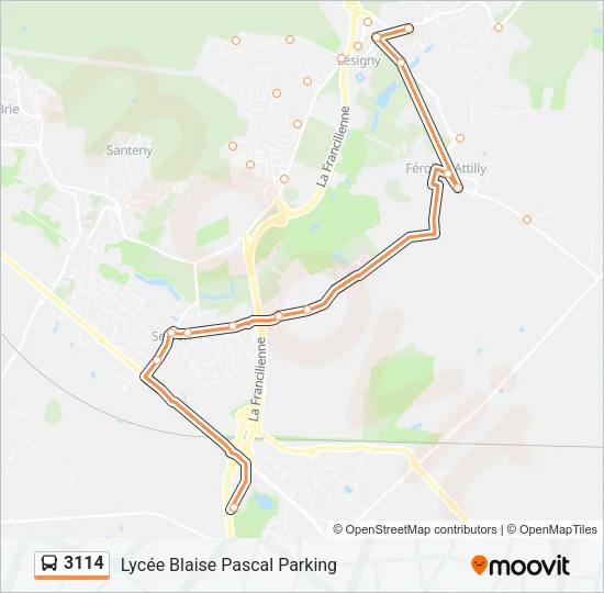 3114 Bus Line Map