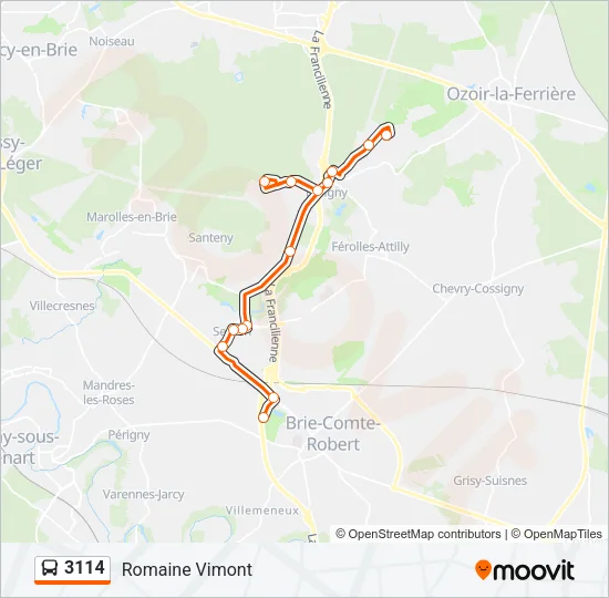 3114 Bus Line Map