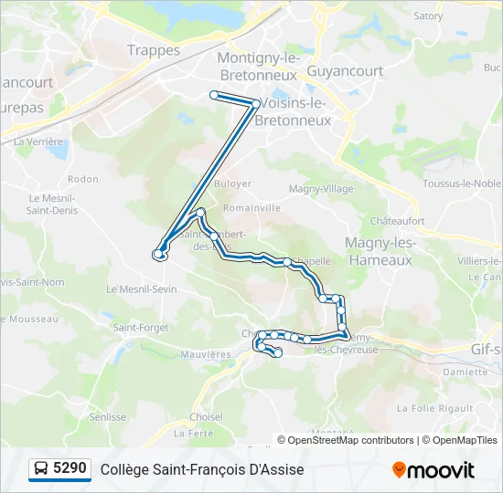 5290 Bus Line Map
