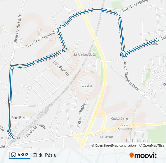 5302 Bus Line Map