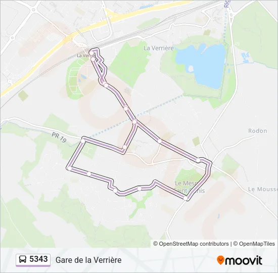 5343 Bus Line Map