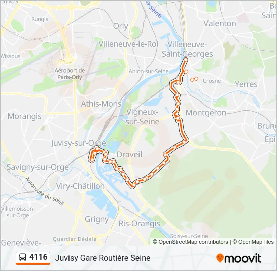 4116 Bus Line Map