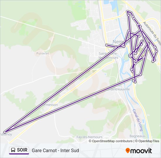 SOIR Bus Line Map