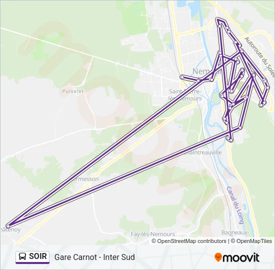 SOIR Bus Line Map