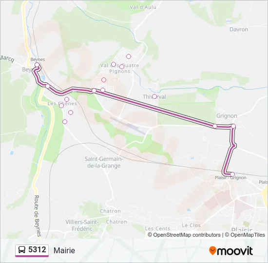 5312 Bus Line Map