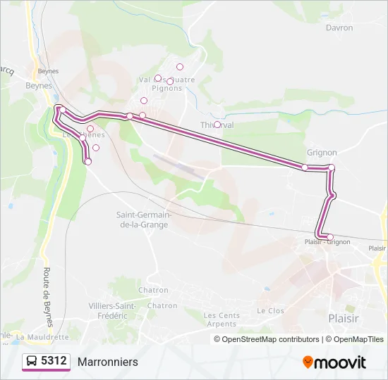 5312 Bus Line Map