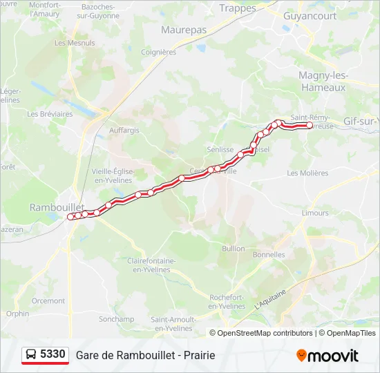5330 Bus Line Map