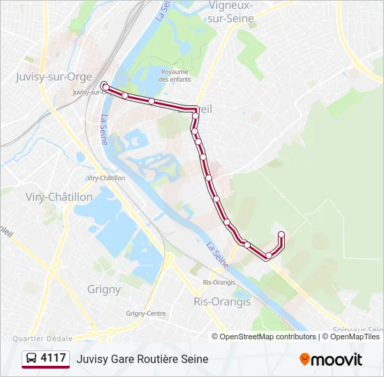 4117 Bus Line Map