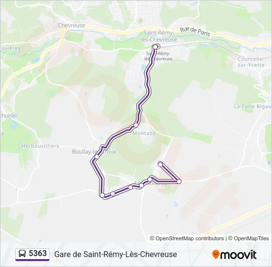 5363 Bus Line Map