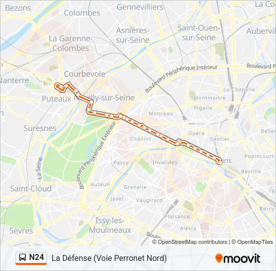 N24 Bus Line Map