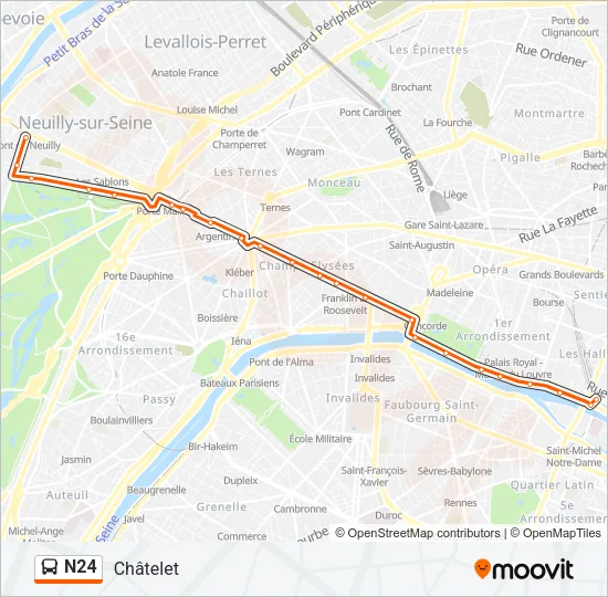 N24 Bus Line Map