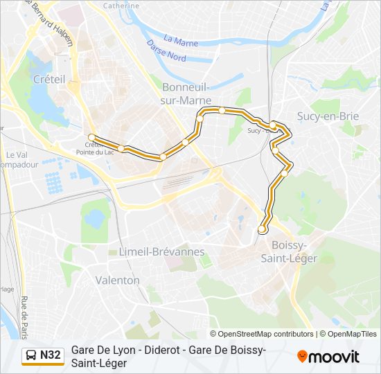 N32 Bus Line Map